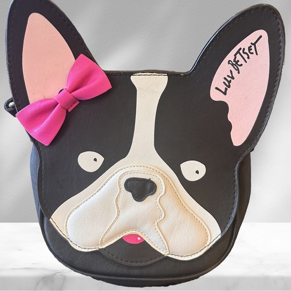 Betsey Johnson Boston Terrier Vegan Leather Bag - Picture 1 of 6